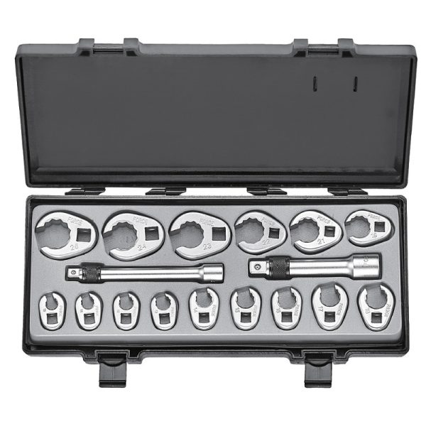 17PC Crowfoot Flare Nut Wrench Set 10MM - 22MM