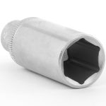 1/4" Drive 6PT Flank Deep Socket 9/16" 50MM Length - Image 3