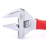Wide Jaw Adjustable Wrench Rubber Handle 8" - Image 2