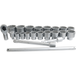 21PC 1" Drive 12PT Flank Socket Combination Set 36MM - 80MM - Image 2