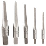 5PC Straight Flute Screw Extractor Set