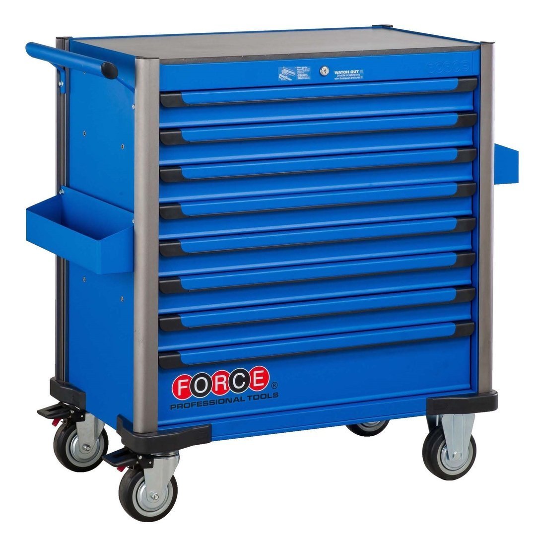 10318b.jpg 8-Drawer Jumbo Trolley With 610 Tools Blue - Image 1