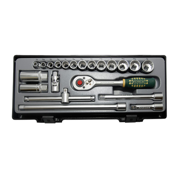 21PC 3/8" Drive 12PT Flank Socket Set 12PT (1/4" - 7/8")