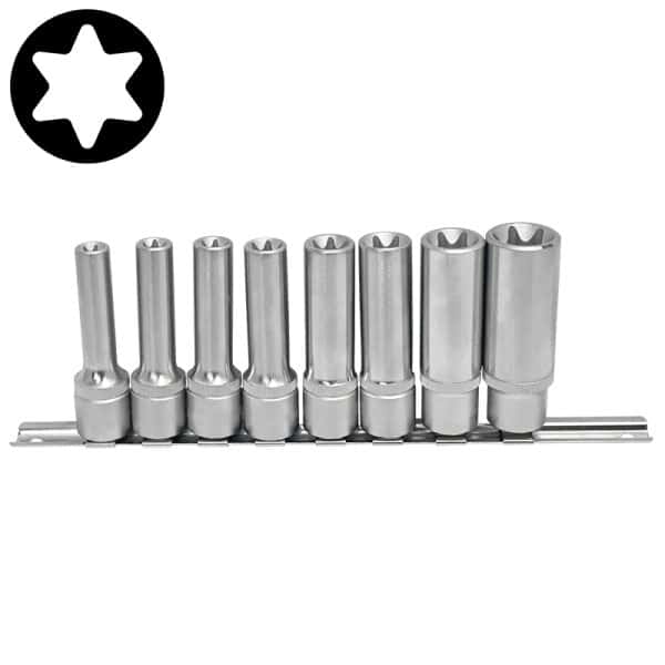 8PC 1/2" Drive Star Deep Socket Set E10-E24