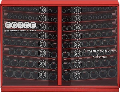 145PC 1/2" Drive Impact Socket Set With Shelf 6PT