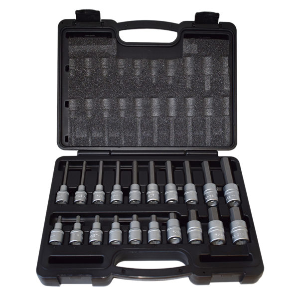 20PC 1/2" Drive Hex Socket Bit Set 5-19MM 5-17MM