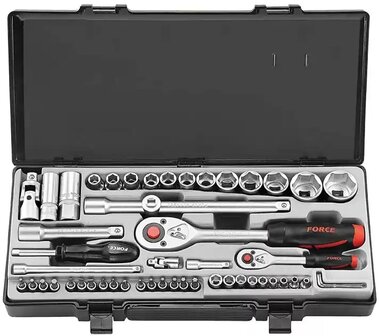 53PC 1/4" & 1/2" Drive Surface Socket Combination Set