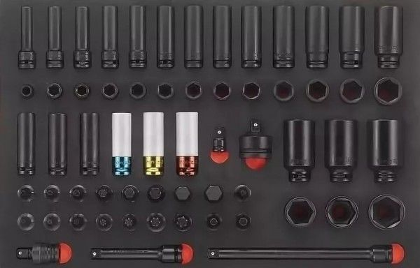61PC 1/2" Drive Impact Socket And Socket Bit Set EVA