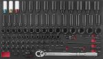 8-Drawer Jumbo Trolley With 610 Tools Blue - Image 6