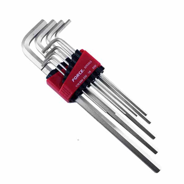 9PC Extra Long Hex Key Set SAE 1/16"-3/8"