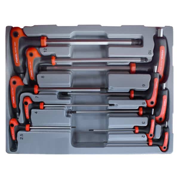 10PC Hex & Hex Ball Point Grip Key Set 2-12MM