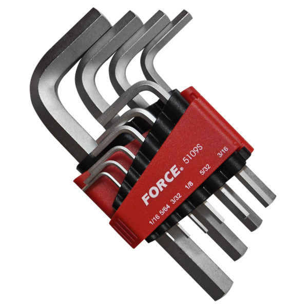 10PC Hex Key Set SAE 1/16"-1/2"