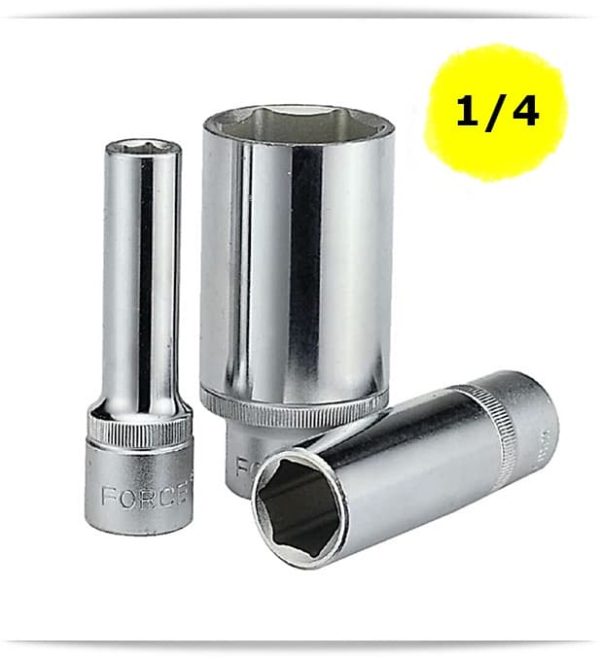 1/4" Drive 6PT Flank Deep Socket 4MM 50MM Length