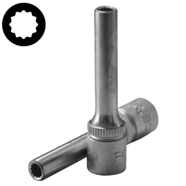 1/4" Drive 12PT Flank Deep Socket 6MM 50MM Length