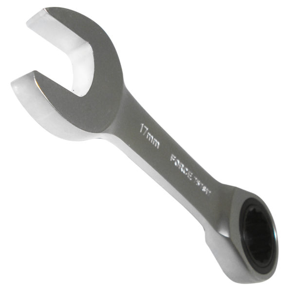 Stubby Flat Ratchet Wrench 17MM 125MM Length