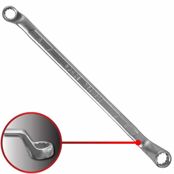 75° Degree Offset Ring Wrench 8X9MM 190MM Length