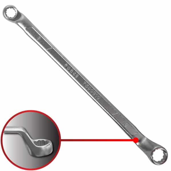 75° Degree Offset Ring Wrench 8X10MM 190MM Length