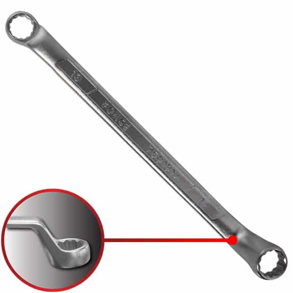 75° Degree Offset Ring Wrench 13X14MM 220MM Length