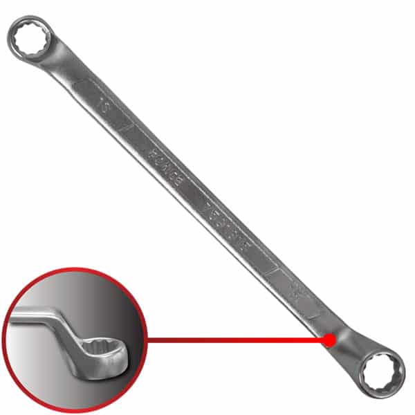 75° Degree Offset Ring Wrench 13X15MM 245MM Length