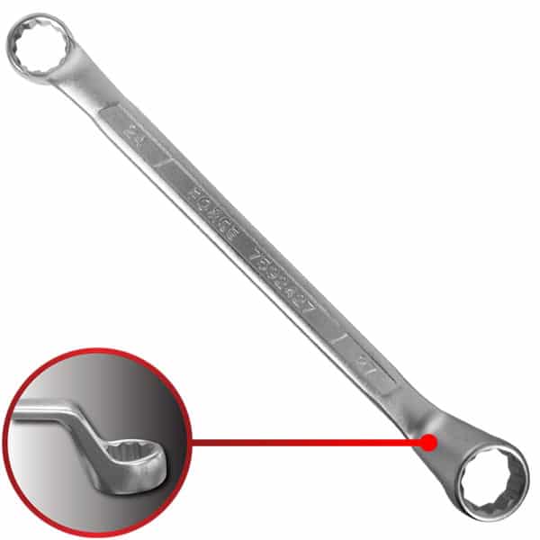 75° Degree Offset Ring Wrench 24X27MM 345MM Length