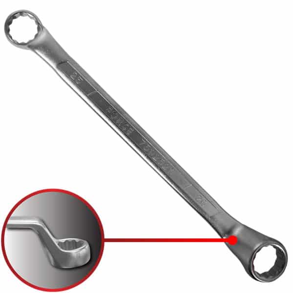 75° Degree Offset Ring Wrench 25X26MM 345MM Length