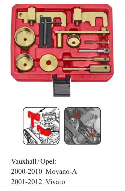 Diesel Engine Locking Tool Set Opel Renault