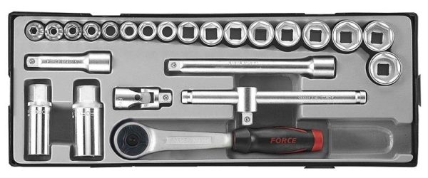 24PC 3/8" 6PT Flank Socket Set