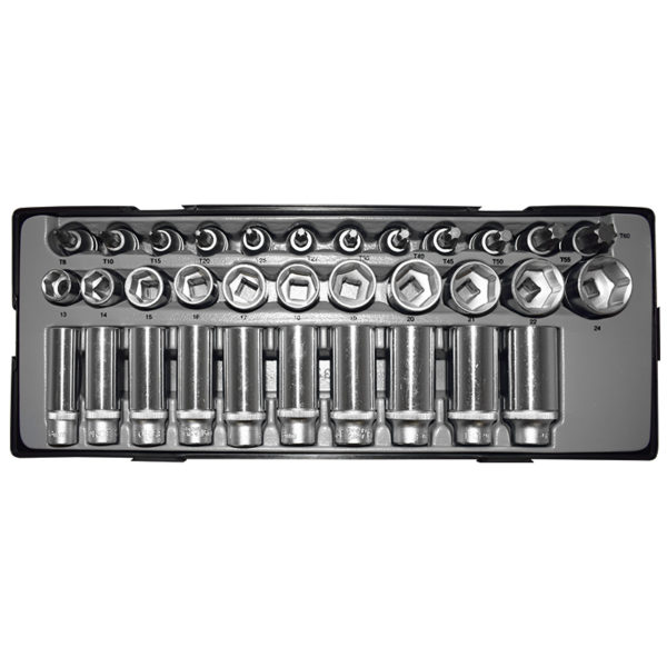 33PC Socket Set 6Pt