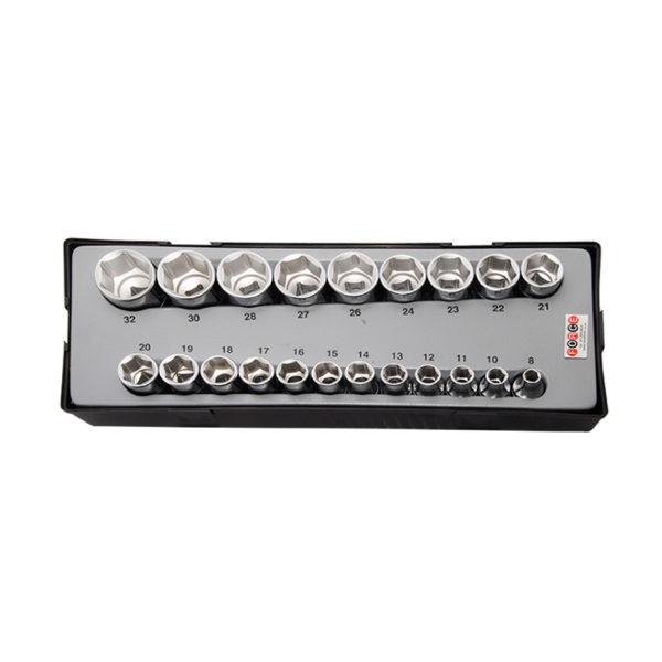 21PC 1/2" Drive Flank Socket Set 8-32MM