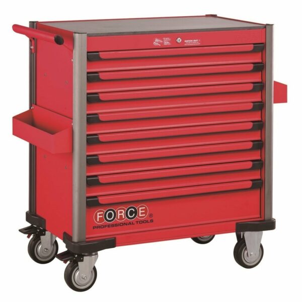 Practical 8-Drawer Jumbo Trolley Red