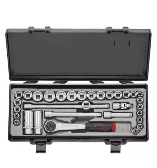 32PC 3/8" Drive 6PT Flank Socket Combination Set 6-22MM