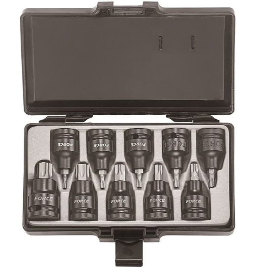 10PC 1/2" Drive Star Impact Socket Bit Set T20-T70 55MM Length