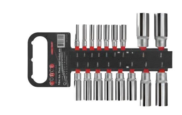 17PC 6PT Flank Deep Socket Set 1/4" 3/8" 1/2" Drive 6-24MM