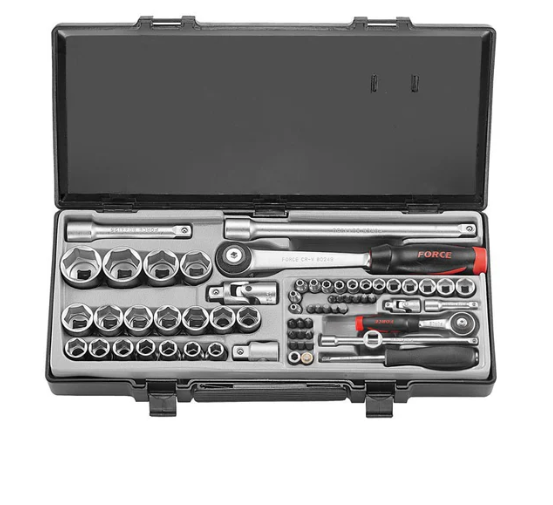 65PC 1/4" & 1/2" Drive Cabinbox 6PT Socket Set 3-14MM