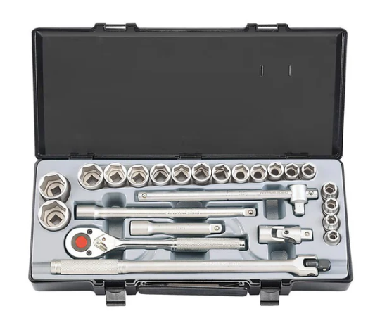 24PC 1/2" Drive 6PT Socket Combination Set 5/16" - 1-1/4"
