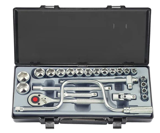 24PC 1/2" Drive 6PT Socket Combination Set 5/16" - 1-1/4"