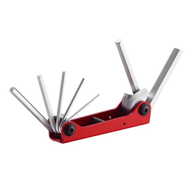 7Pc Hex Key Set Folding Sae 1/16" 1/4"