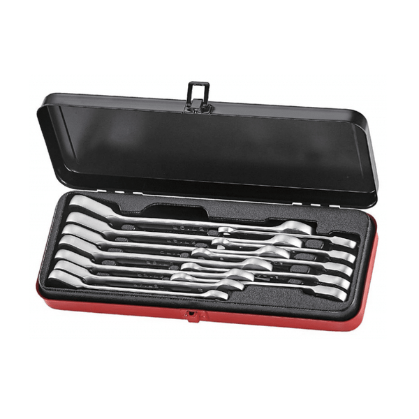 8Pc Flat Ratchet Wrench Set 5/16" 3/4"