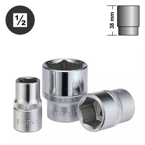 1/2" Drive 6PT Socket 8MM 38MM Length