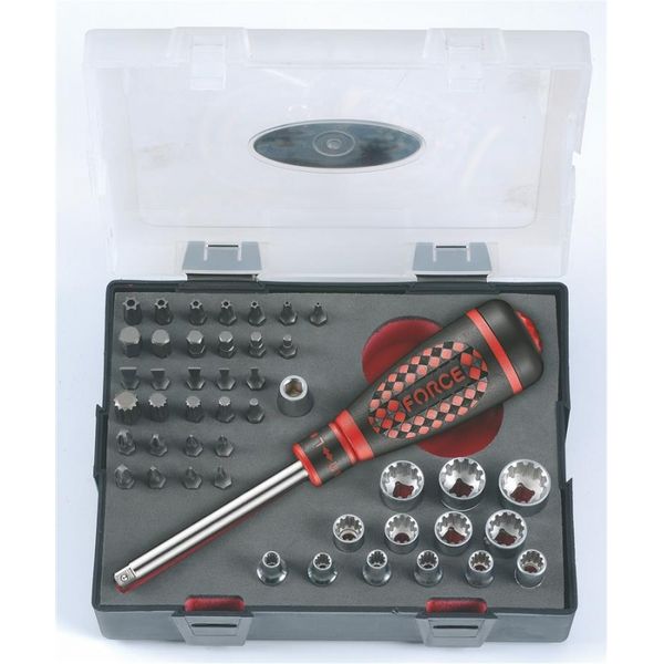 46PC Ratchet Spinner Set 1/4" Drive 4–14MM