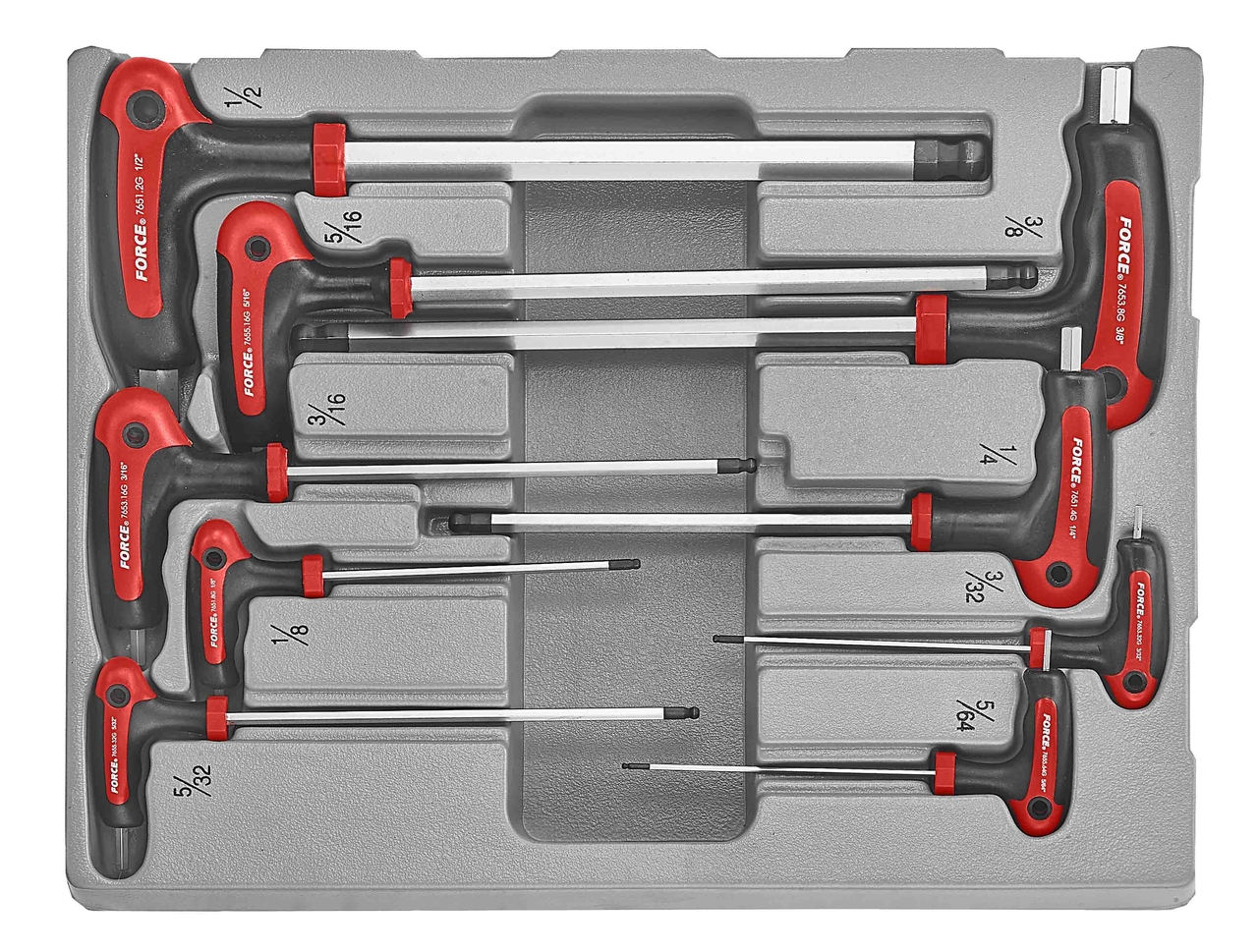 50910BS.jpg 9PC Hex Ball Point Grip Key Set SAE - Image 1