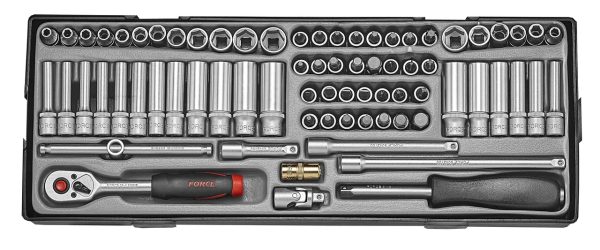 74PC Socket Combination Set (MM & SAE) Metric & Inches