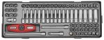 74PC 1/4" Drive Combination Socket Set