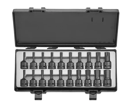 20PC 1/2" Drive Impact Socket Bit Set 4-19MM 60MM Length T20-T70