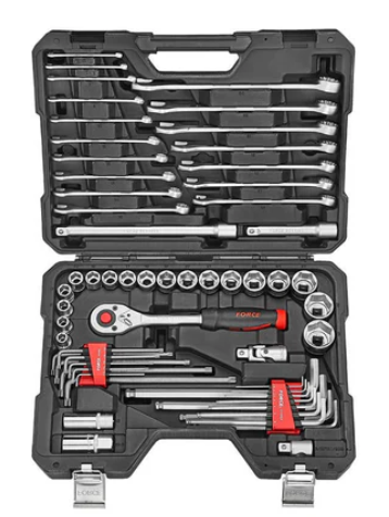 62PC 1/2" Drive 6PT Socket L Key & Combination Wrench Set 10-32MM