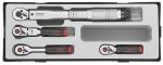 4PC 1/4" Drive Ratchet Handle Set